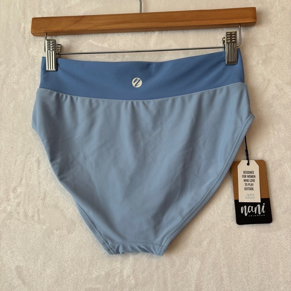 nani swim Women's Blue High-Waisted casual swimsuit Bikini Bottom size xs NWT - Picture 6 of 9